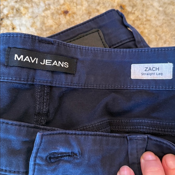 Mavi Zach Pants Mens 36x34 navy Blue Straight Leg Stretch Chino Style - Picture 2 of 9